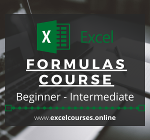 Excel Formulas Course, Beginner-Intermediate, advert image