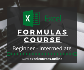 Excel Formulas Course, Beginner-Intermediate, advert image