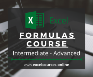 Excel Formulas Course, Intermediate-Advanced, advert image